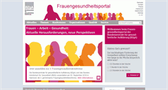Desktop Screenshot of frauengesundheitsportal.de