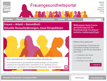 Tablet Screenshot of frauengesundheitsportal.de